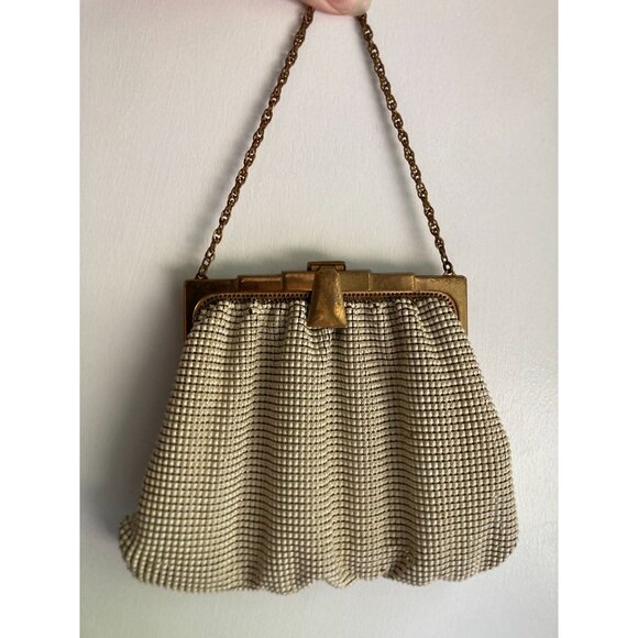 Vintage Whiting & Davis Gold Mesh Evening Bag With Chain Handle- READ - Picture 2 of 14